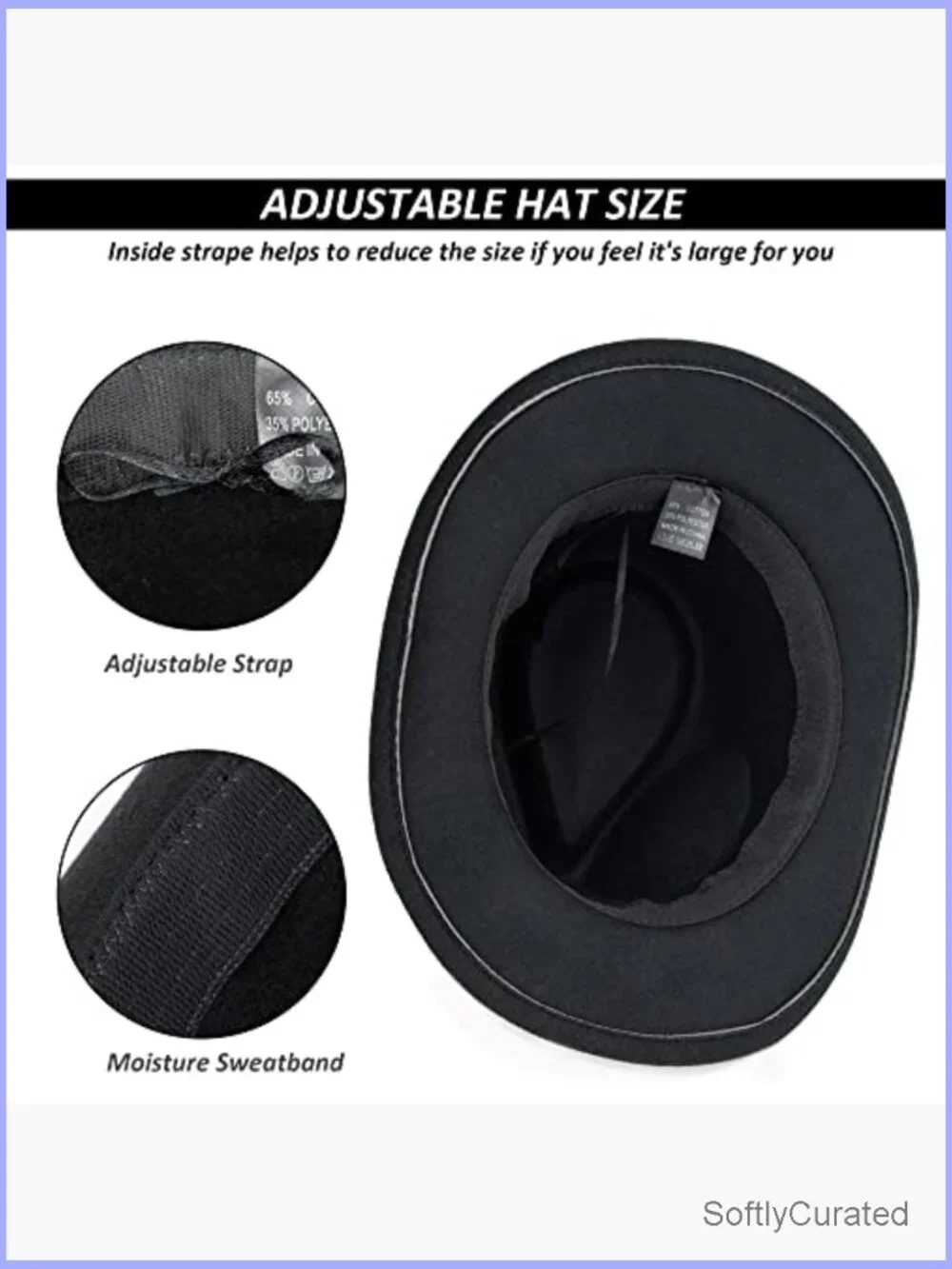 Classic Felt Cowboy Hat with Buckle Belt - Wide Brim Rodeo Cowgirl Hat for